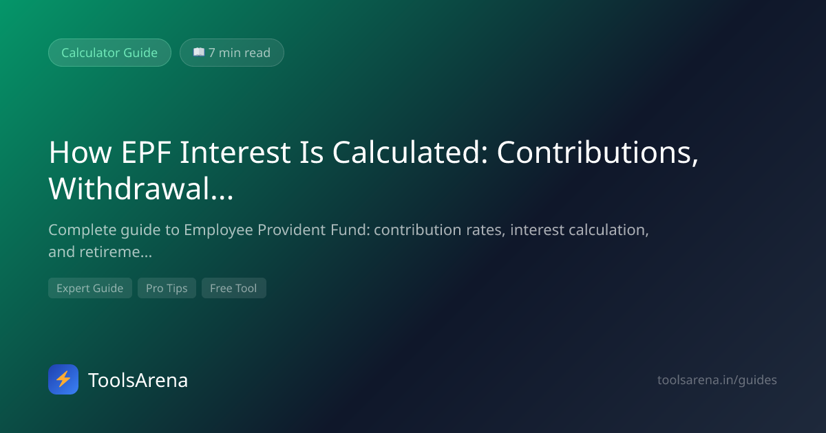 EPF Calculator India — Calculate PF Balance & Interest 2026 ...