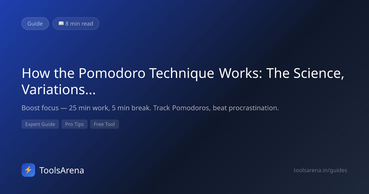 Pomodoro Timer Free Online — 25-Min Productivity Tool (2026 ...