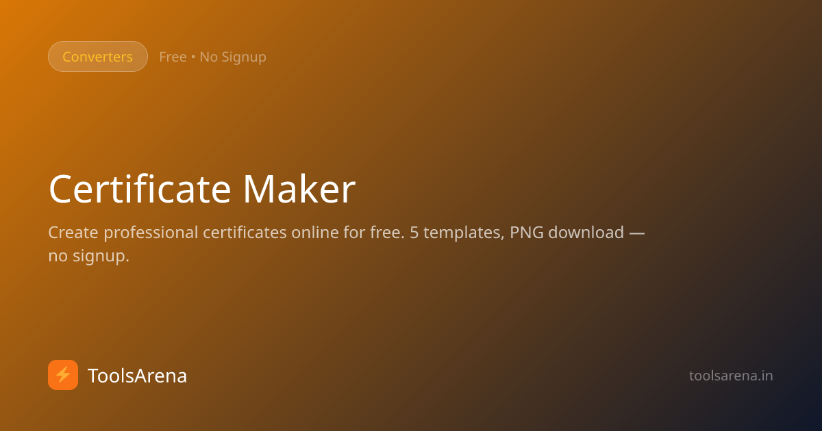 Free Certificate Maker - Create & Download Professional Certificates ...