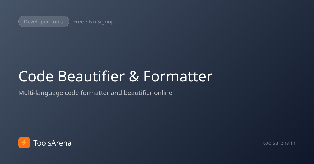 Code Beautifier & Formatter - Format JS, HTML, CSS, JSON Online ...
