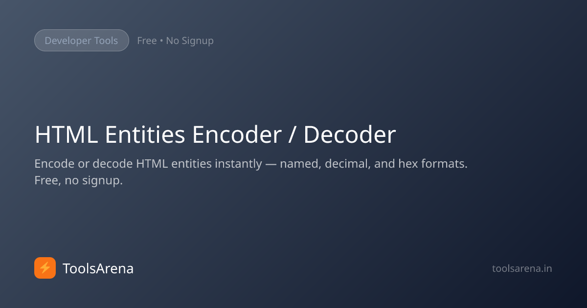 HTML Entities Encoder Decoder - Convert Special Characters Online ...
