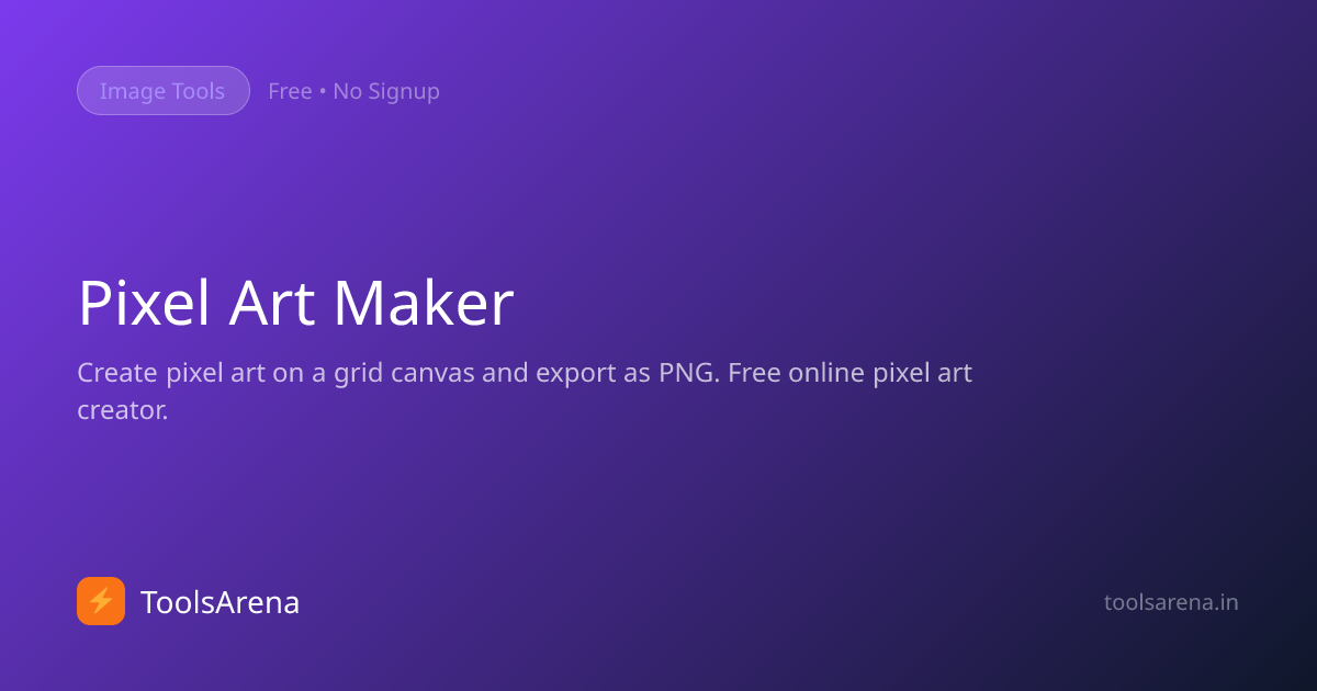 Pixel Art Maker - Free Online Pixel Art Creator & Editor | ToolsArena