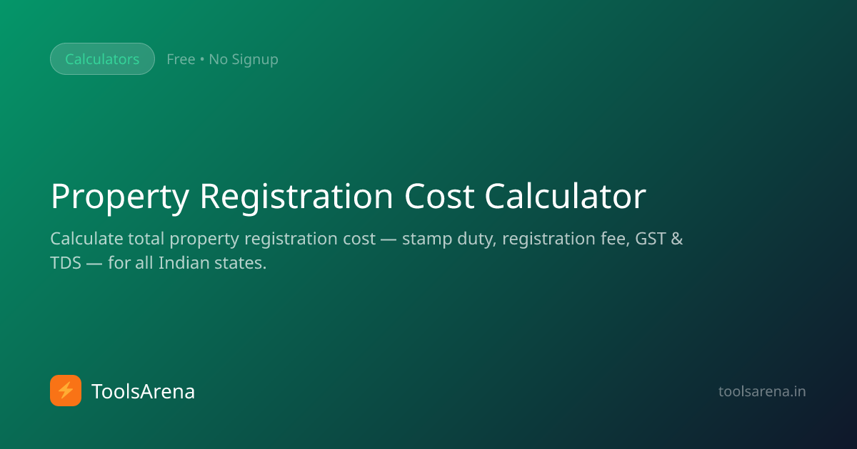 Property Registration Cost Calculator India - Stamp Duty & Fees by ...