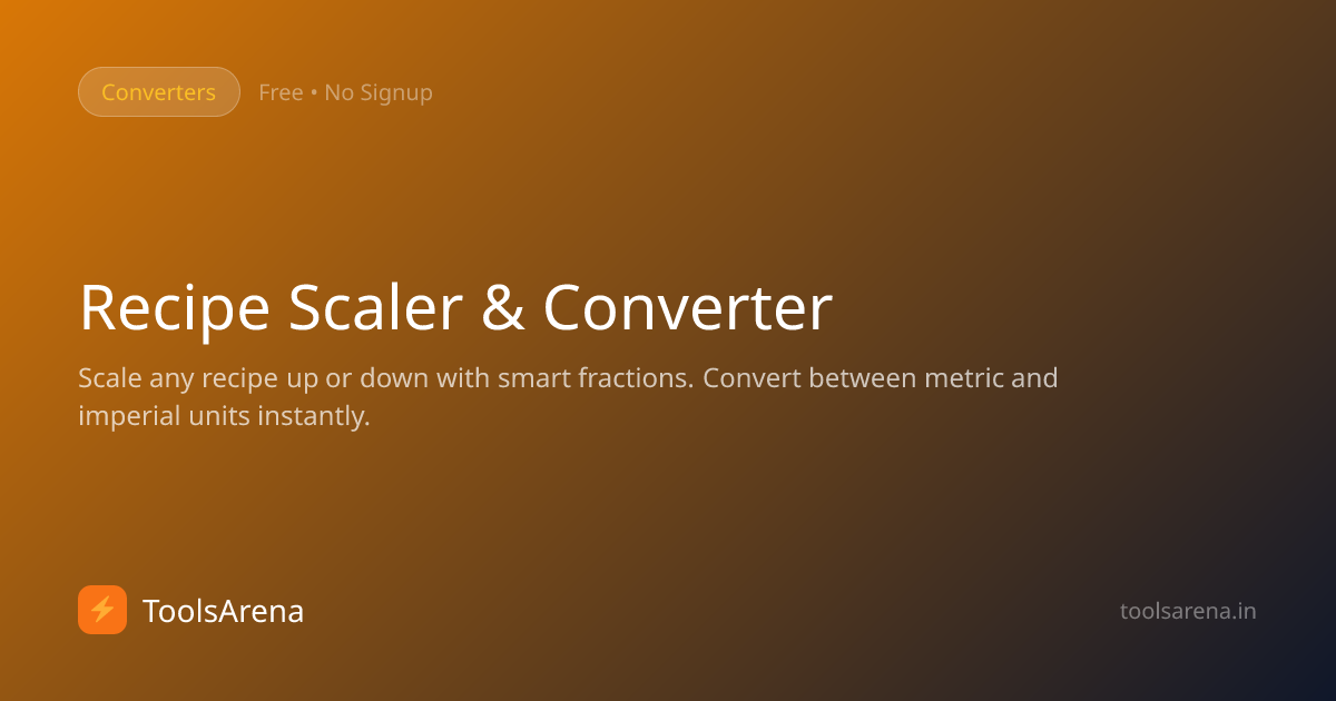 Recipe Scaler & Converter - Scale Recipes with Smart Fractions Free ...